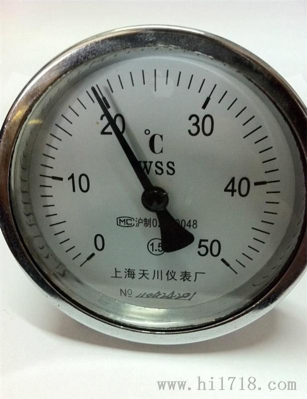 上海天川WSS轴向403径向411双金属温度计可定做万向型不锈钢型