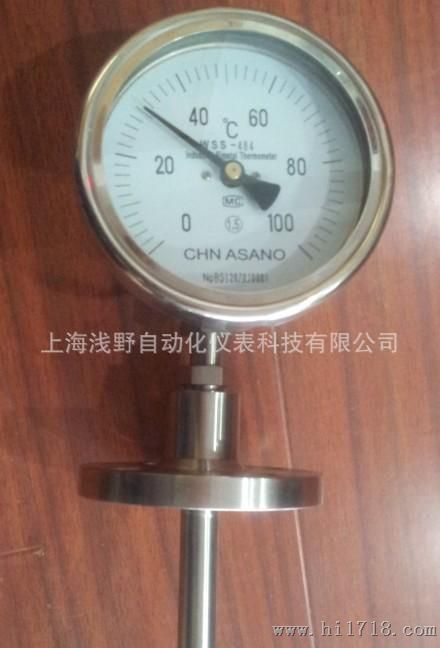 供应CHN ASNAO 全不锈钢万向整体法兰套管双金属温度计WSS-414