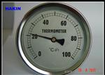 青岛华青直销WSS-411双金属温度计(图) 径向型 工业温度表