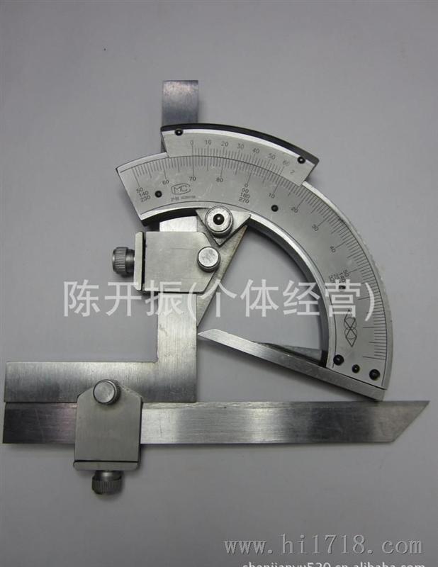 供应上海申菱0-320°游标角度尺 角度规 量角器