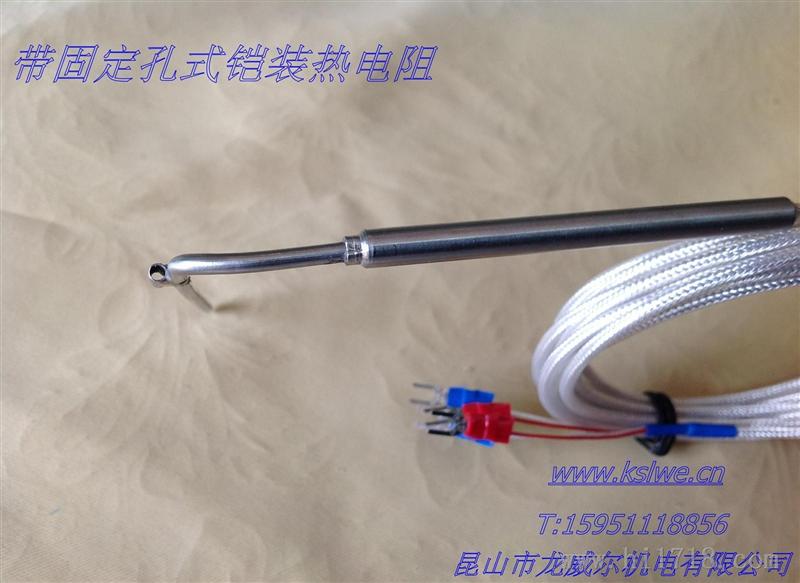 带固定孔式铠装热电阻 WZPK-191 PT100铠装热电阻 