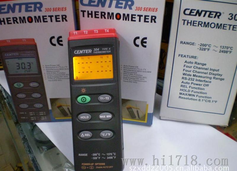 台湾群特CENTER309 带RS232 温度记录测试仪 带波形数据记录