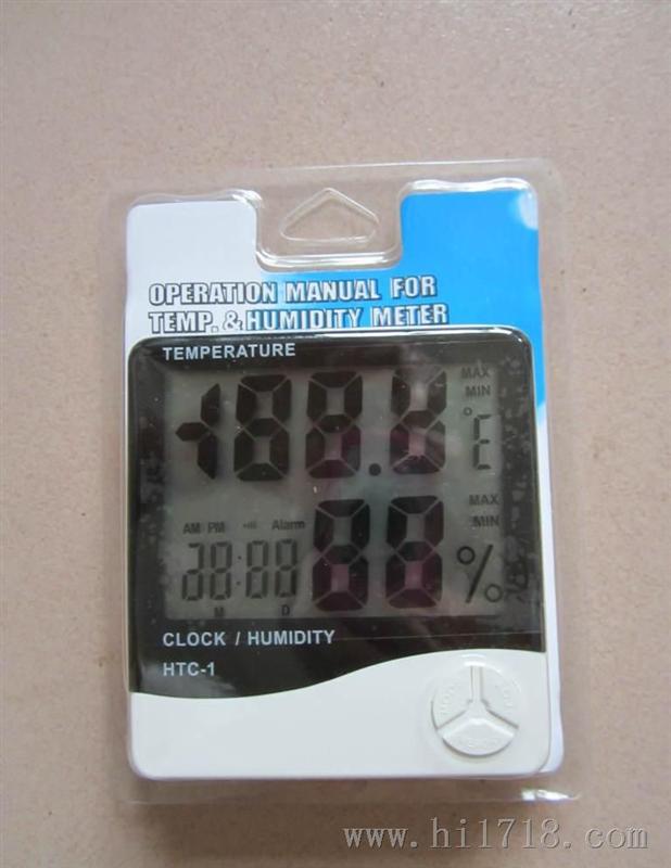 HTC-1大屏幕数字温湿表  -50~70度 数字温湿度计