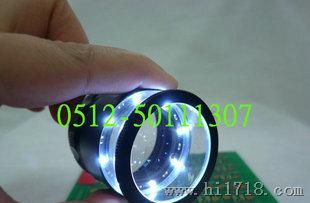 10倍LED带灯圆筒刻度放大镜1002L-10X SCALE LOUPE可调焦距测量