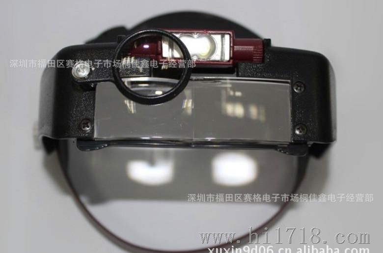 2013深圳现货批发 头戴式放大镜/头盔带LED灯放大镜MG81007-A