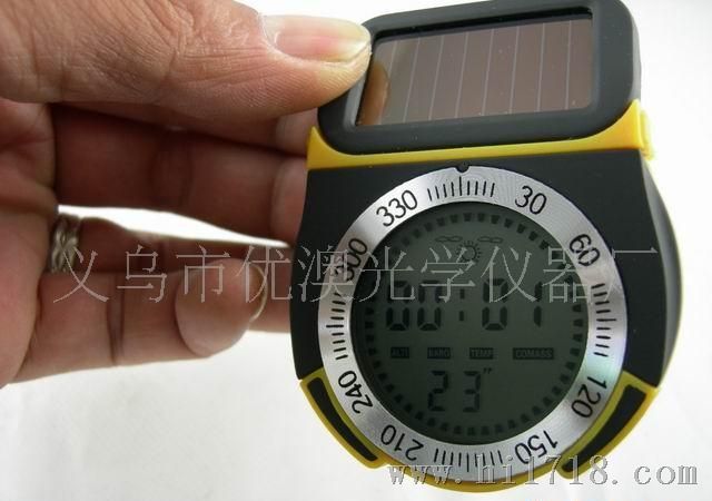 新款 太阳能海拔表/海拔仪/高度计/指南针