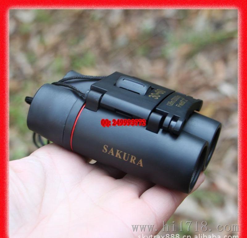 厂家批发供应SAKURA 30X60黑色广角高清微光夜视双筒望远镜