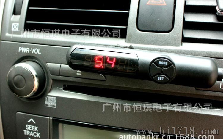 厂家直供 Auto-HKA340 车载三合一时钟温度表湿度计 LED显示