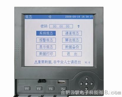 单色黄屏无纸记录仪VPR202MR，三通道输入，配U盘