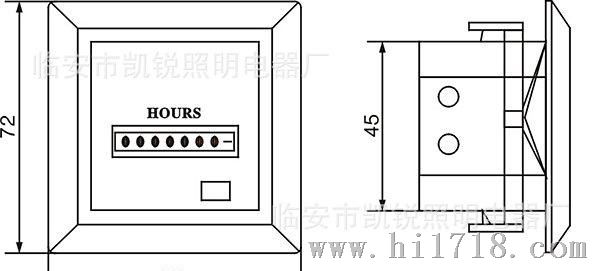 工业计时器累时器发电机面板配件(黑色)