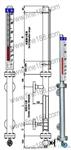 侧一侧安装顶部指示型磁性翻柱液位计