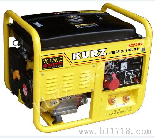 延安汽油发电焊机厂家，库兹发延安250A汽油发电电焊机报价