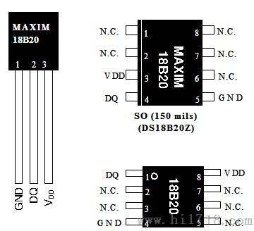 DS18B20，DS18B20温度传感器
