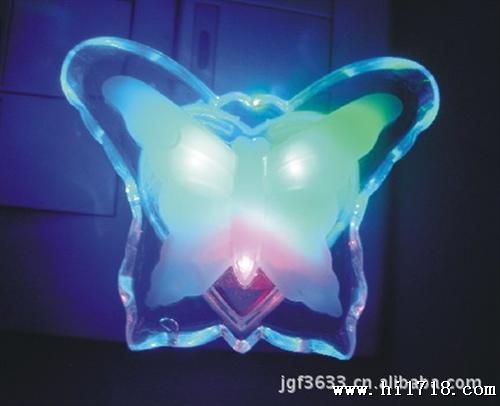 发光创意小夜灯 壁灯 床头灯 LED蝴蝶壁灯