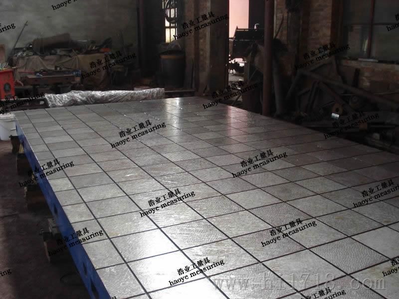 铸铁划线平板检验刮研测量铆焊焊接T型槽平台2000X3000厂家工期短GB/T 22095-2008
