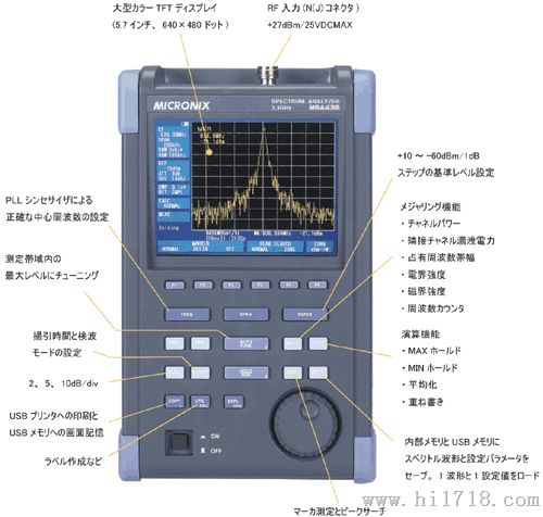 手持式频谱分析仪MSA438