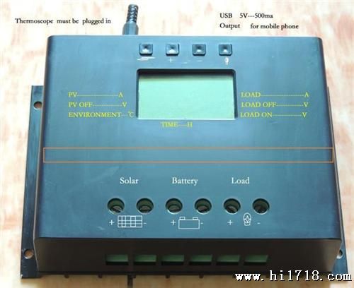太阳能控制器12V/24V-60A 自动识别 充放保护 光时控