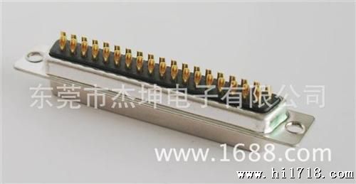 DB37PIN 母头孔式 双排两排车针件3U焊线式 白胶插头插座连接器