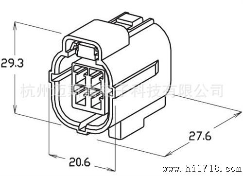 AMP 174257-2 4芯汽车水连接器,代理TE AMP原厂接插件 现货