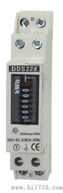 DDS228单相导轨式安装电能表1P 优质导轨表供应商