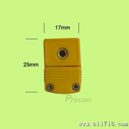 供应K型热电偶直径5*100mml*M8*2M(2*0.6)配黄色公母插头