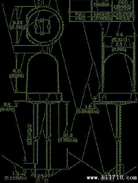 8mm LED | 2 pin LED | super bright LED Package diagram