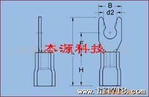 供应  锁扣叉形预缘冷压端头 LSV1.25-3.5