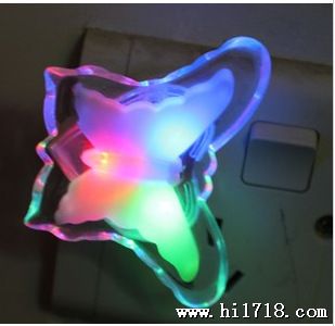 led小夜灯蝴蝶型创意 彩灯床头灯插电 装饰温馨 D086