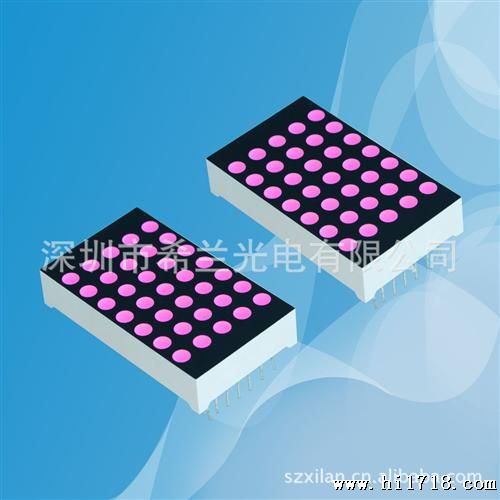 1“粉红色LED点阵/1” pink color  LED dot matrix display
