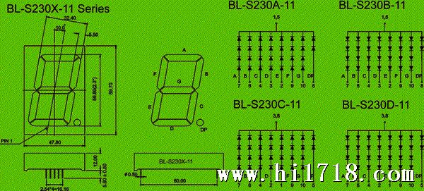led manufacturer | seven segment LED Package diagram