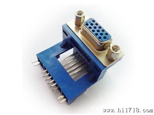HDR 15PIN 母座| D-SUB 15P弯脚 连接器 | VGA插板母座