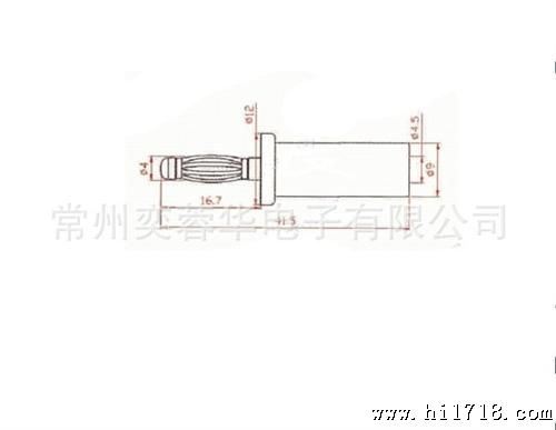 4mm香蕉插头 Φ4高压插头 一体全铜