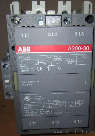ABB系列交流接触器，中国总经销商