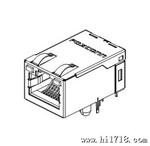 富士康连接器RJ45 2X4 .27mm [.050"] Pitch10/100/1000 Base-T