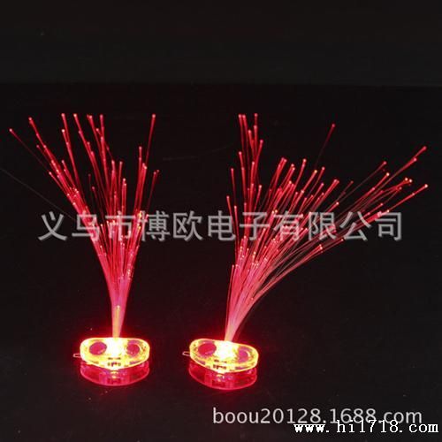LED发光发夹  闪光光纤辫子 发光辫子 发饰礼品