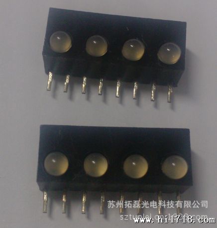 LED HOLDER 横排4孔模组