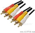 供应 莲花头RCA线、3RCA/3RCA、视频连接线、音响线