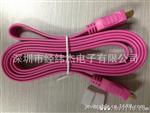 备HDMI线 HDMI高清连接线 HDMI彩色面条扁线支持3D