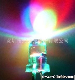 LED插件快闪 3MMRGB七彩，3MM全彩，F3七彩红蓝绿