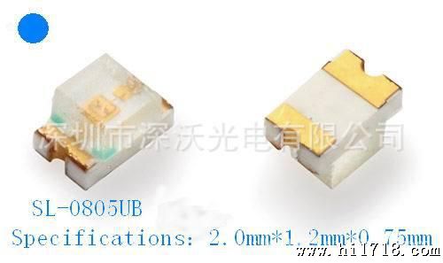厂家供应LED SMD0805兰灯蓝灯贴片