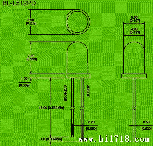 Photo Diode | infrared LED | LED products Package diagram