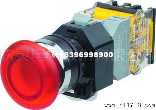欣灵 LAN38-22D-11MTD 自锁带灯蘑菇钮、按钮开关；UI AC660V