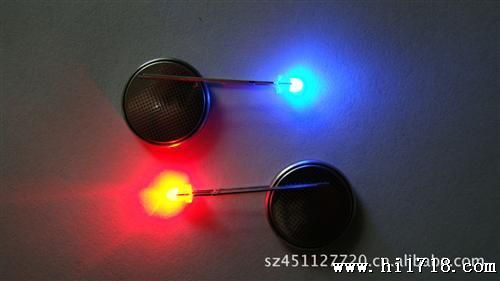 LED供应3mm雾状红兰双色LED发光二管