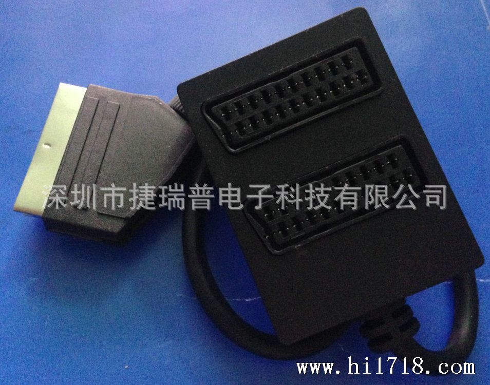 SCART 21PIN公转母排插连接线 单价1.9RMB