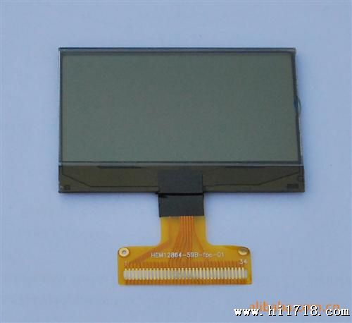 128*64点阵屏，半透，灰膜，LCD液晶显示屏。