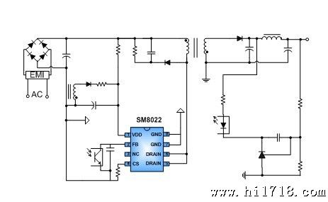 【现货供应】电源管理IC8022 原装 12W电源板主控IC
