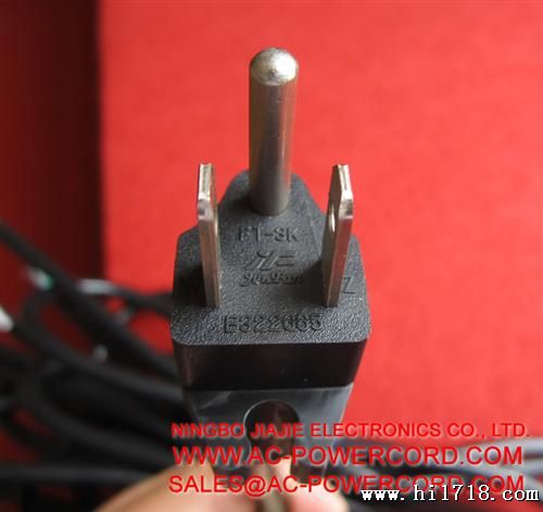 FT-3K UL E322665 美标NEMA 5-15P电源线 带卡扣三芯插头