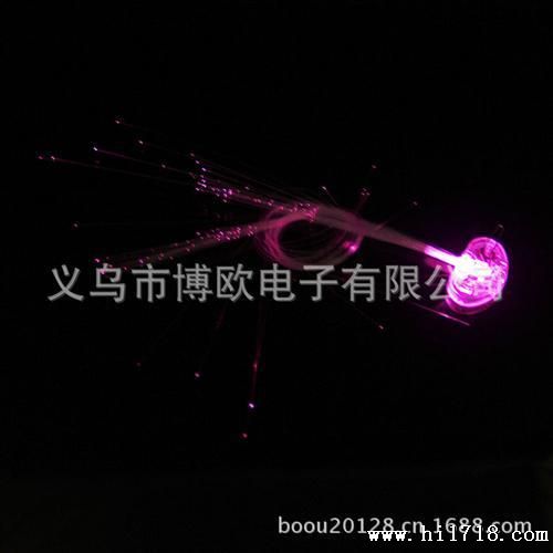 闪光LED发光辫子 光纤辫子 闪光发夹【粉色】