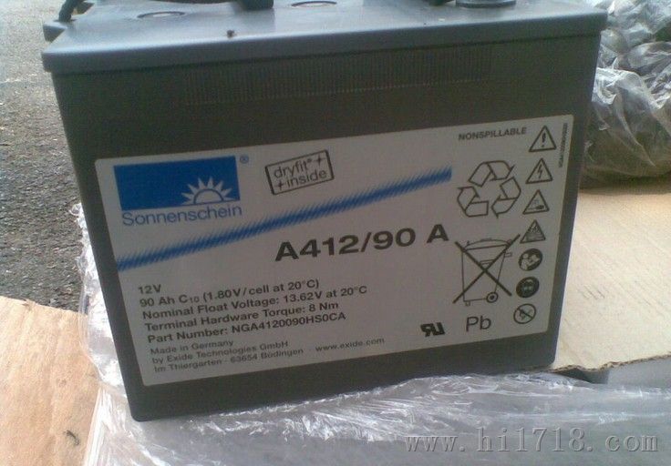 德国阳光蓄电池12V90AH价格