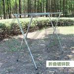 新款上市 镀锌款 免安装X型落地折叠 晾衣架 摆地摊衣架